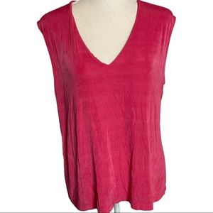 Pink Chico’s Traveler Tank Stripes XL